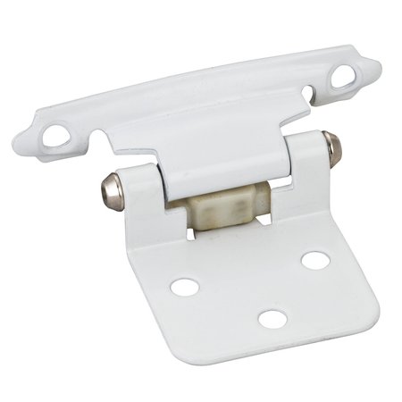 HARDWARE RESOURCES Traditional 1/2In. Overlay Hinge W/ Screws - White P5011WH-R